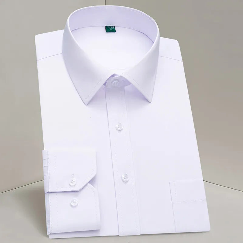 Breast Pocket White Formal Shirt
