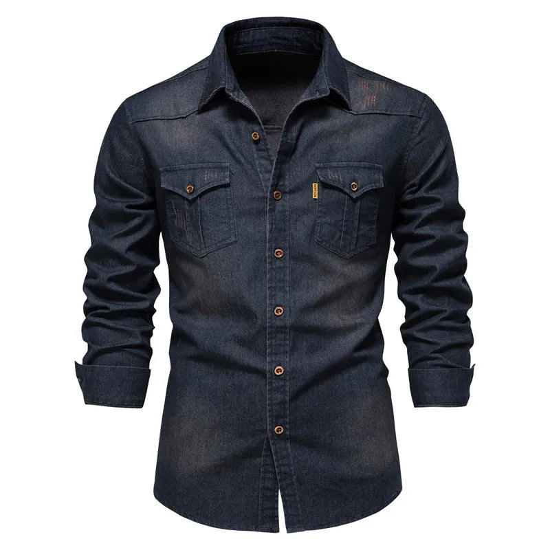 Single Breasted Men's Shirt 100% Cotton