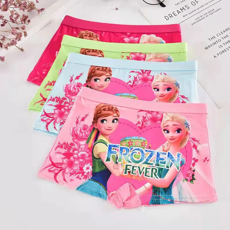 4Pcs Disney Anna Elsa Princess Girls Kids Panties