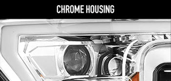 AlphaRex Chrome housing PRO-Series/LUXX-Series headlights demo
