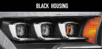 AlphaRex Black housing NOVA-Series headlights demo