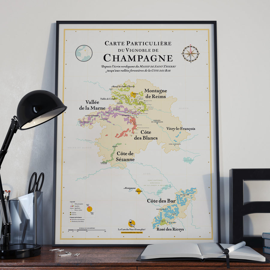 Carte Des Vins De Champagne Affiche 50 X 70 Cm La Carte Des Vins S Il Vous Plait