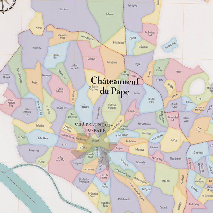 Map Of Chateauneuf Du Pape Wines La Carte Des Vins S Il Vous Plait