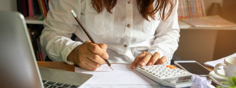 woman creating a budget