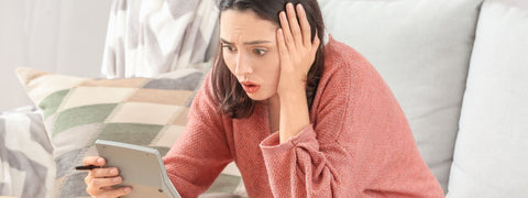 woman worried about finances