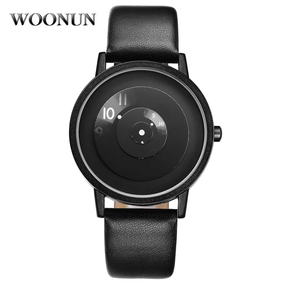 2022 Fashion Creative Turntable Watch Men Sports Watches Leather Band Analog Quartz Wristwatches Men Cheap Price  Reloj Hombre