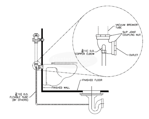 Zurn P6000 Tpe Concealed Trap Primer Elbow For Floor Drains