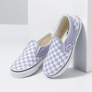 checkered vans lavender