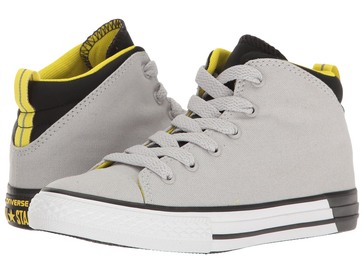 grey and yellow converse