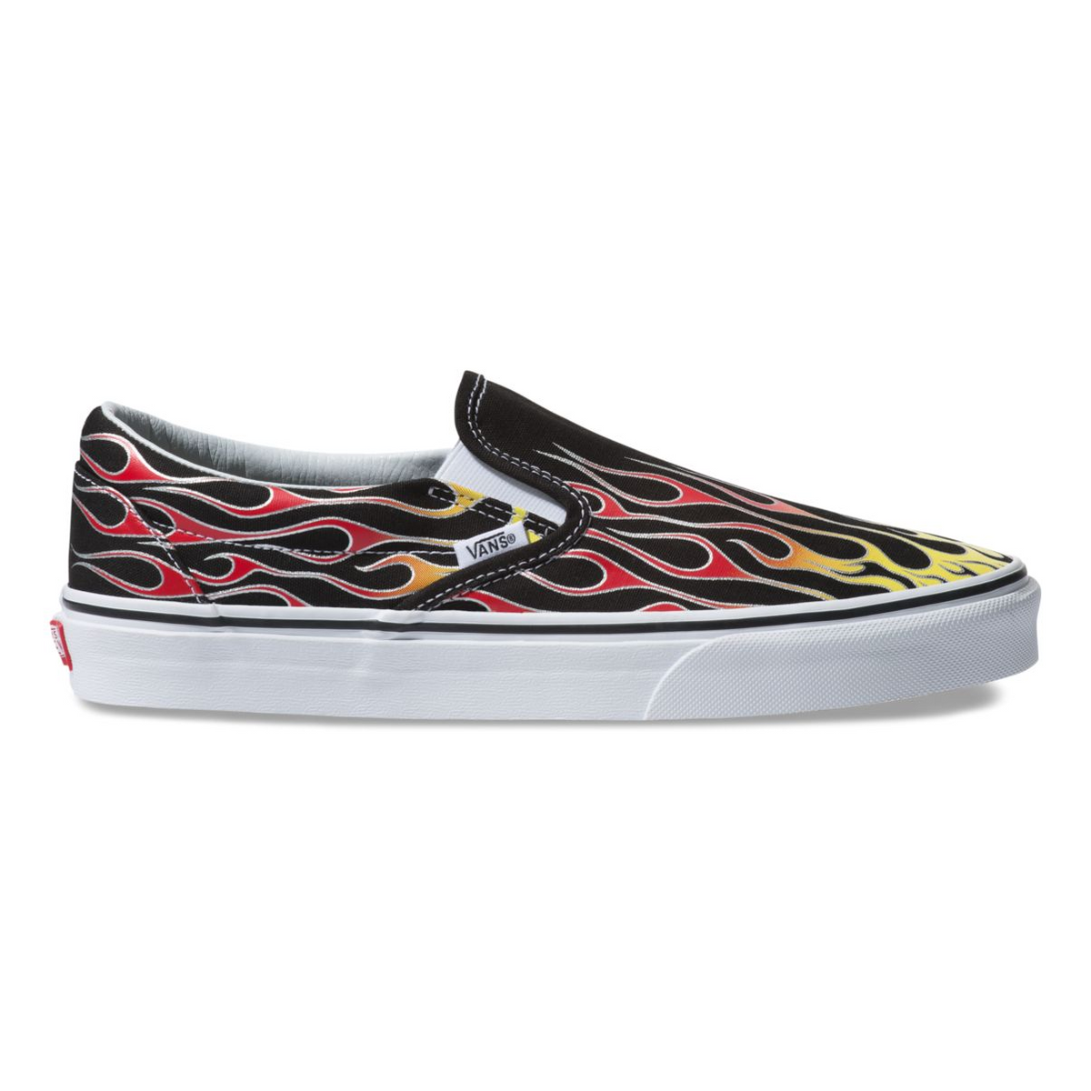 vans flames slip on