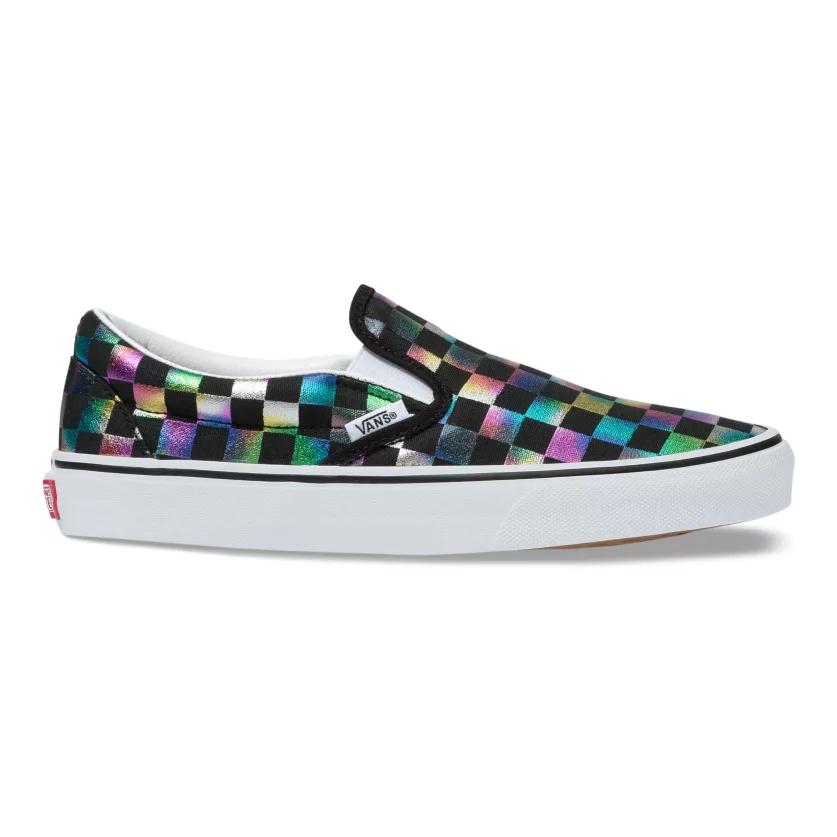 vans slip on iridescent