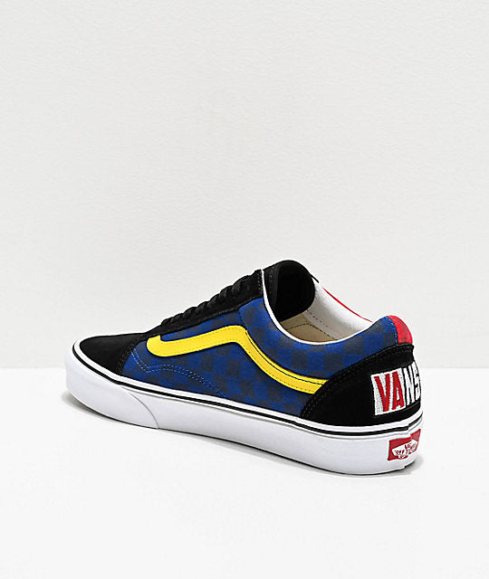 blue and yellow vans shoes
