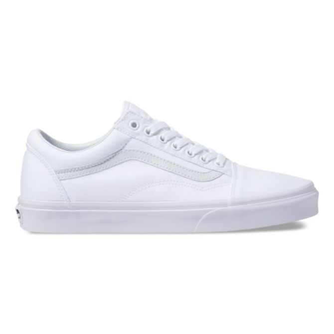 vans canvas old skool true white shoes