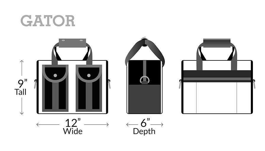Red Oxx Gator EDC Bag measurements