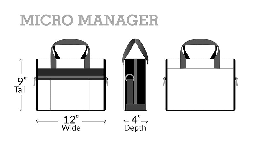 Red Oxx Micro Manager Table Tote measurements