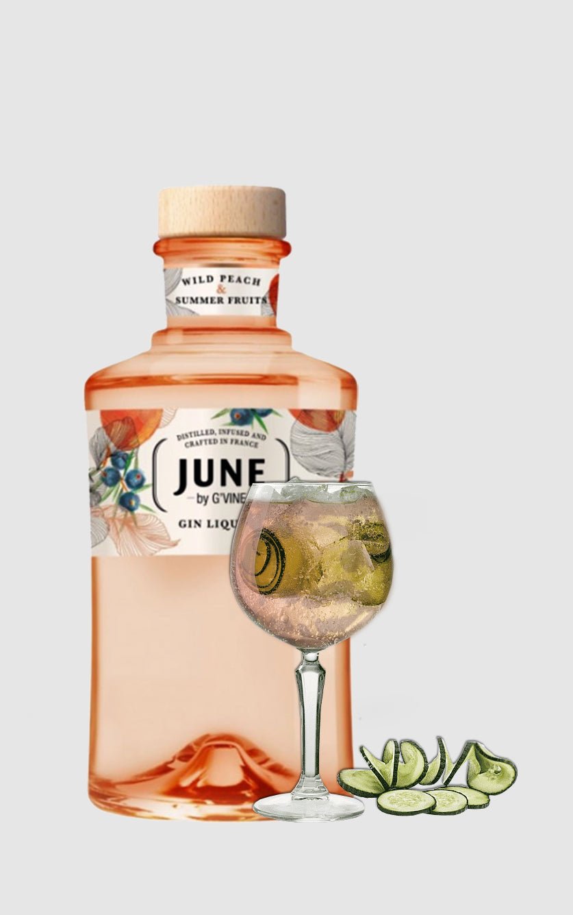 Billede af June by GVine Peach Gin, 37,5% alkohol