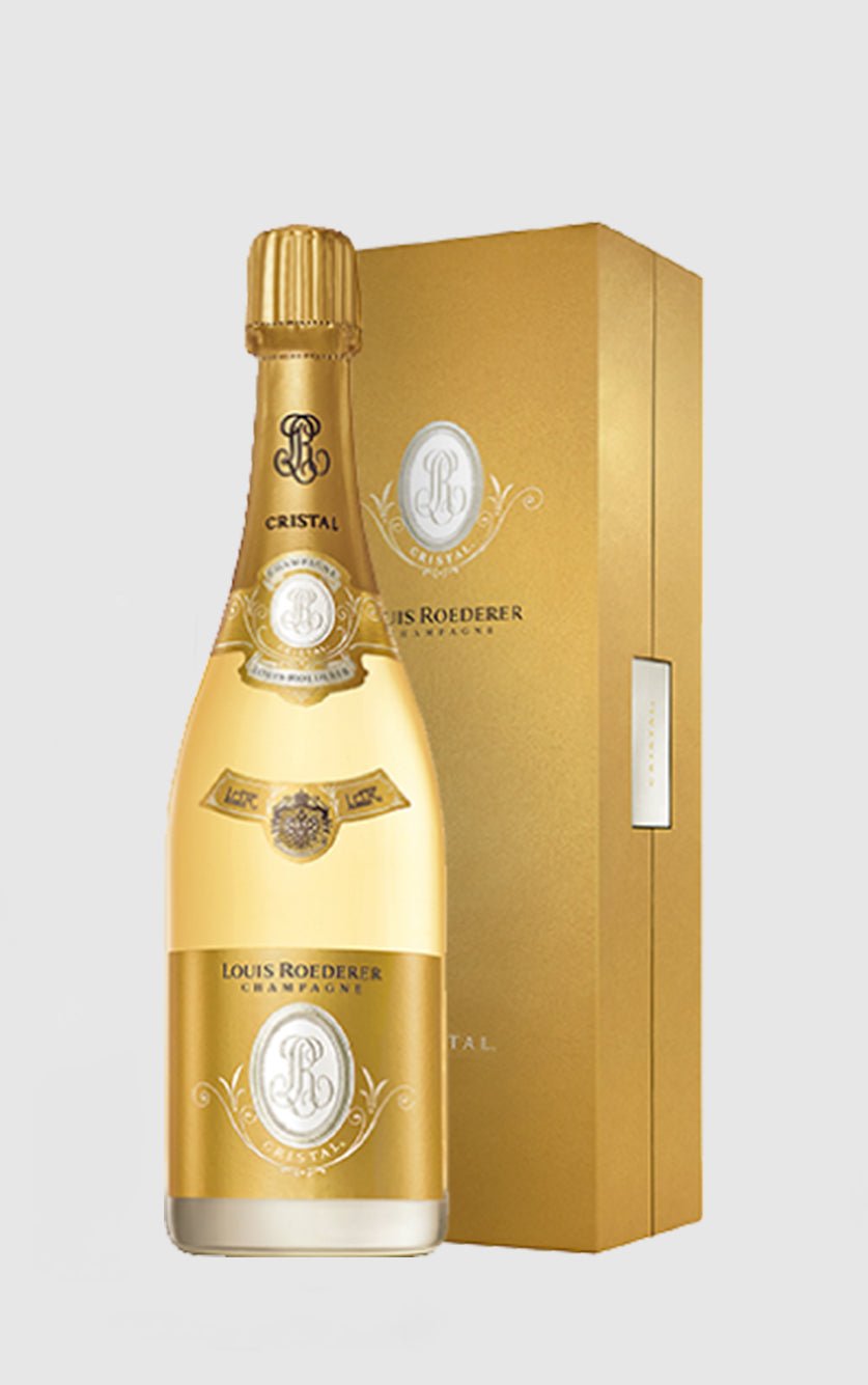 Se Louis Roederer Cristal 2014 i gaveæske hos DH Wines