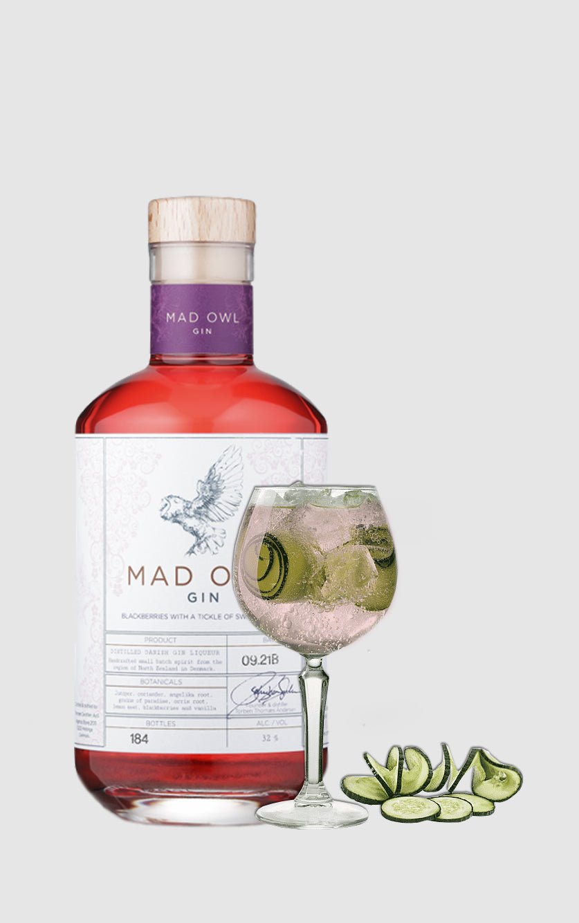 Billede af Mad Owl Gin - Brombær, 32% alkohol