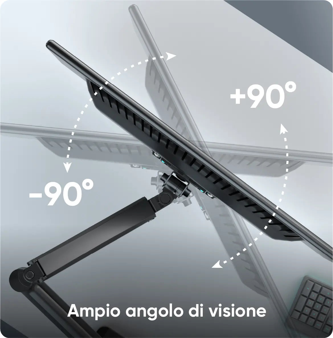 Ampio angolo di visione