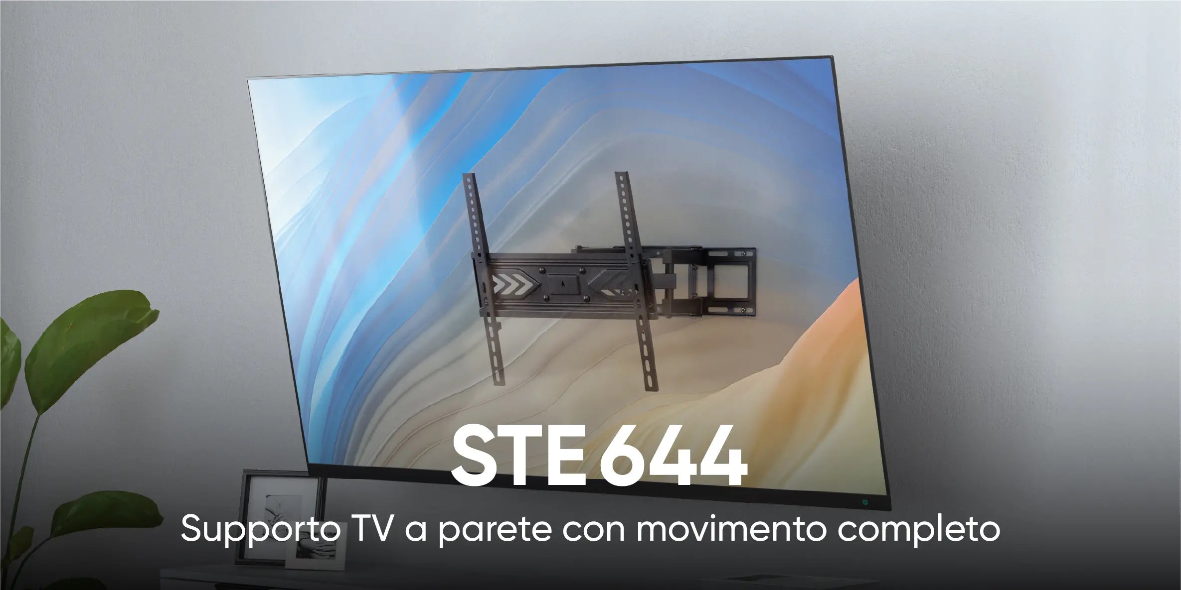 STE644 - Supporto TV a parete con movimento completo