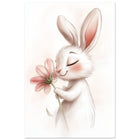 Niedliches Kaninchen mit Blume