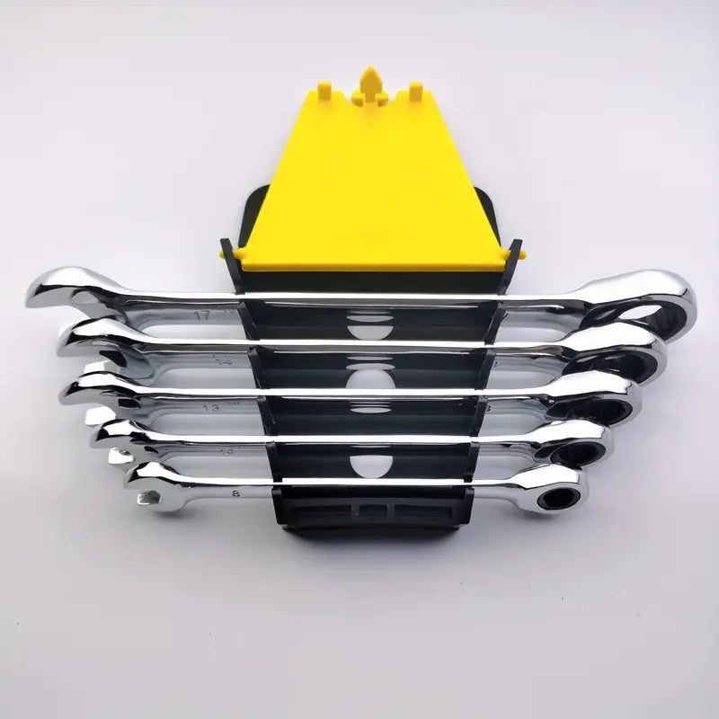 5-Piece 72-Tooth Reversible Ratchet Wrench Set (8-17mm) - Chrome Vanadium Steel