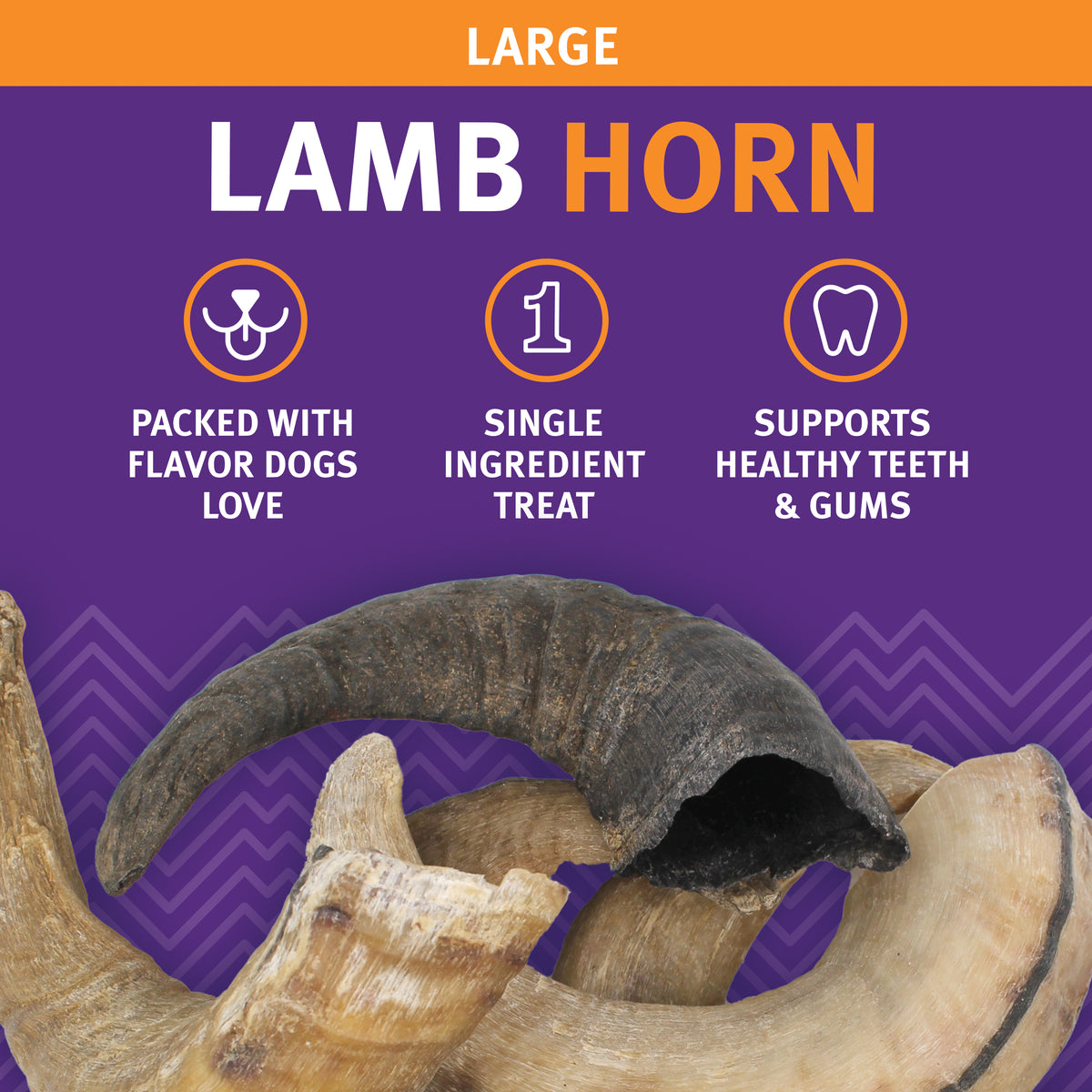 Large Lamb Horn Dog Chews