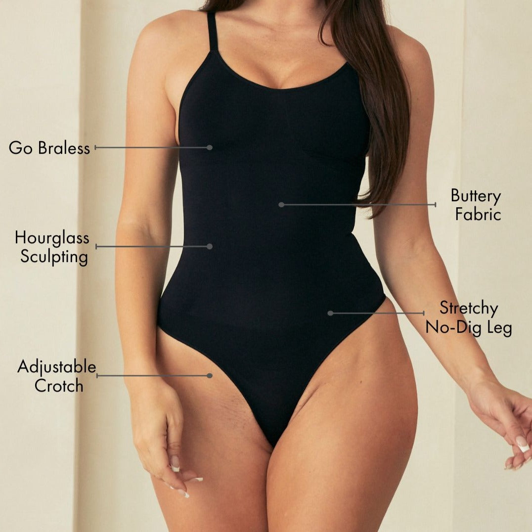 Long Sleeve Butter Sculpt Seamless Shapewear Bodysuit – FIGURELLA