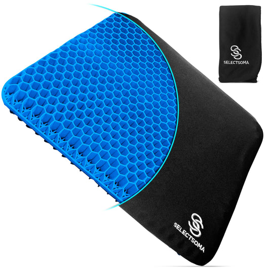 Blue Ischial Tuberosity Seat Cushion with Two Holes for Sitting  (Travelling,TV,Reading,Home,Office,Car) –