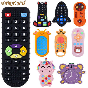 1Pc Baby Silicone Teether Toys Remote Control Shape - SwagDreamz