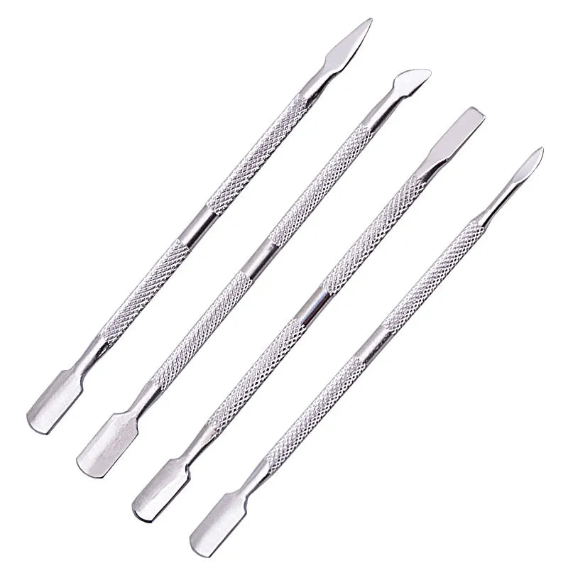1Pcs Stainless Steel Double Head Cuticle Pusher for Manicure 2023 Tools for Nails Art Non-Slip Nail Cuticle Remover Accessories