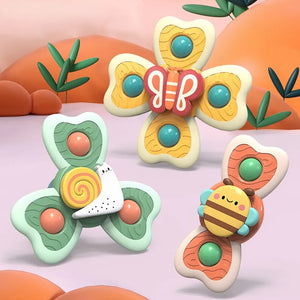 1PC Baby Cartoon Sea Animal Spinners Toy with Suction Cup - SwagDreamz