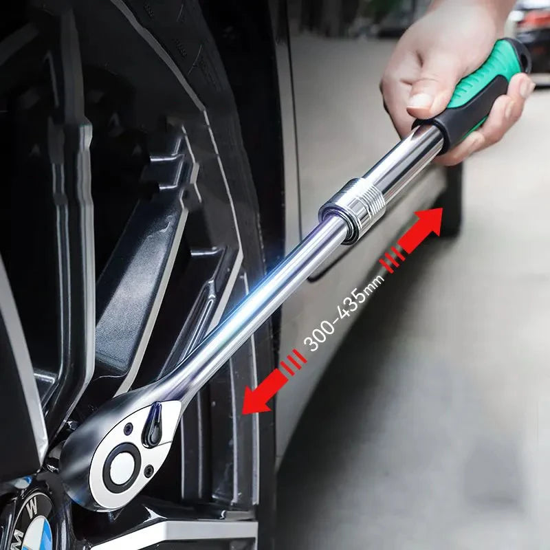 1/4" 3/8" 1/2" inch Ratchet Wrench 72 Teeth Extending Telescopic Multifunctional Socket Spanner Plate Ratchet Handle Wrench Tool