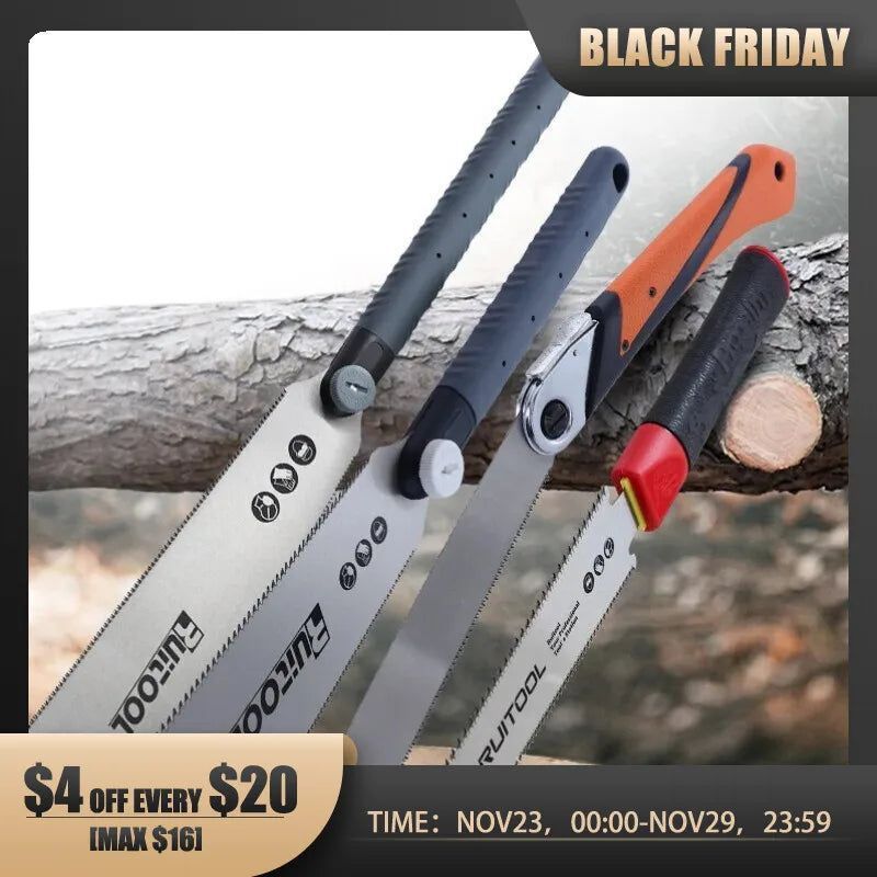 1PC Japanese Pull Saw 3-Edge Teeth Hand Saw SK5 Flexible Blade Non-Slip Handle Wood Saw Folding Saw for Woodworking Tools