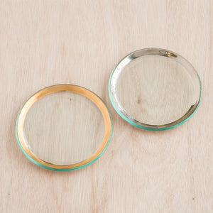 Annie Glass Roman Antique Appetizer Plate - Sharyn Blond Linens 