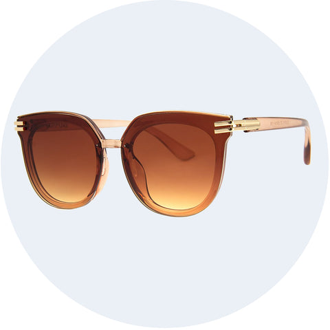Square Frame Brown Sunglasses