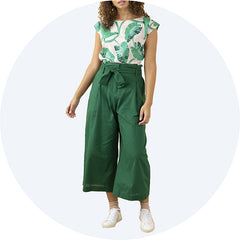 Green Wide Leg Trousers Gilda Emily And Fin