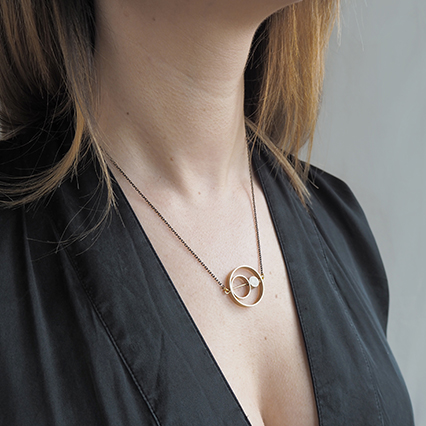 Brass + Bold rings necklace