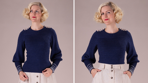 Vintage Style Knitwear Seaside Sweetie Sweater by Emmy Design Sweden