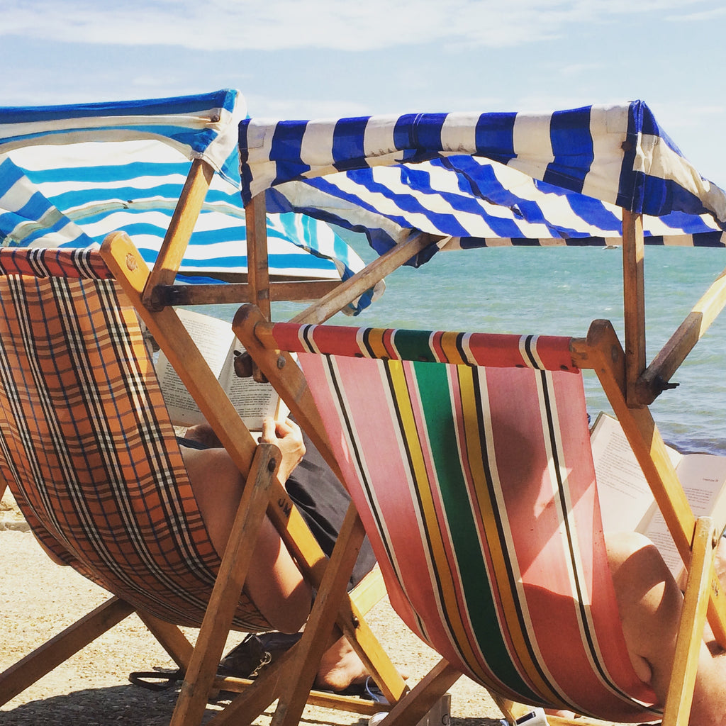 deckchairs on the beach