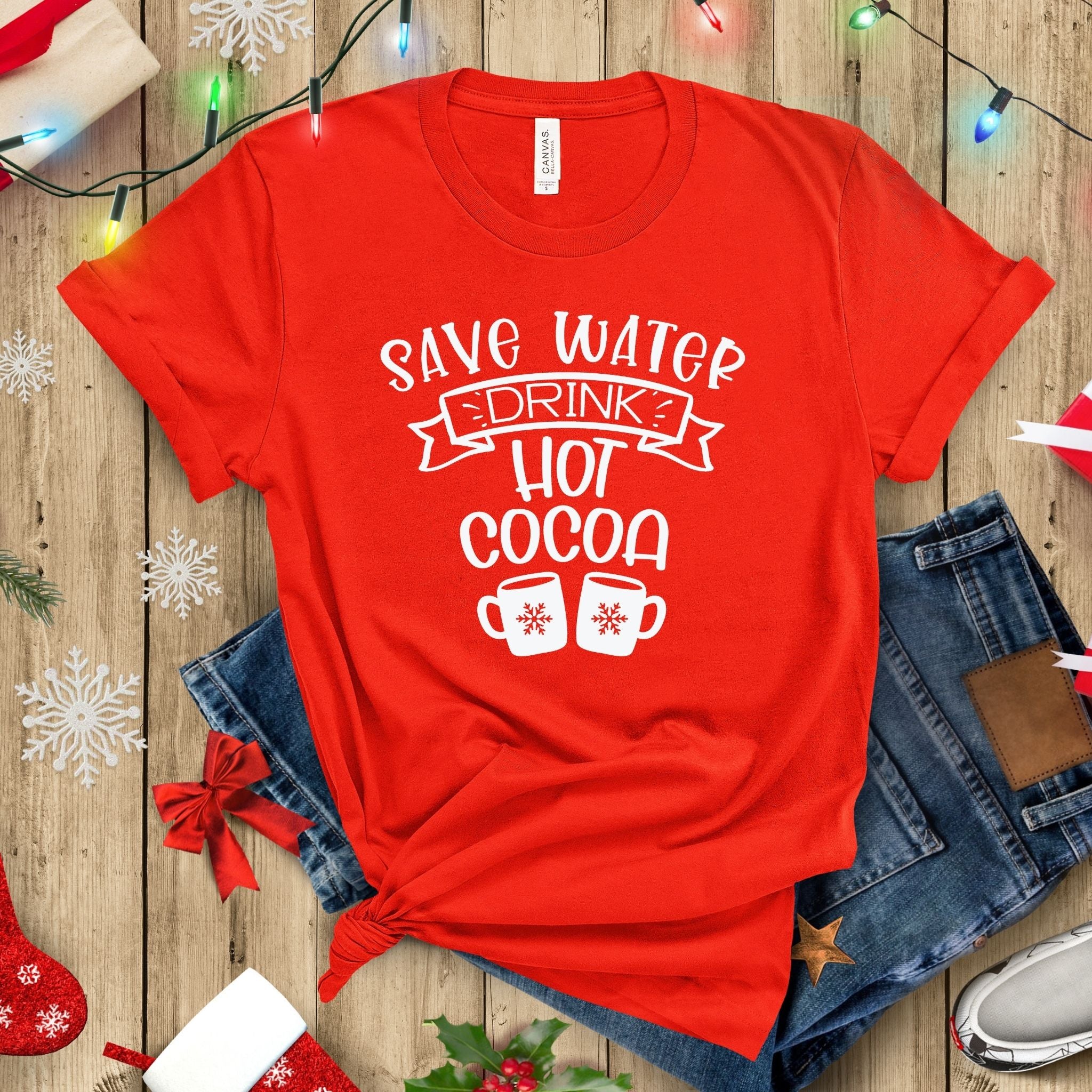 Save Water, Drink Hot Cocoa Holiday Tee