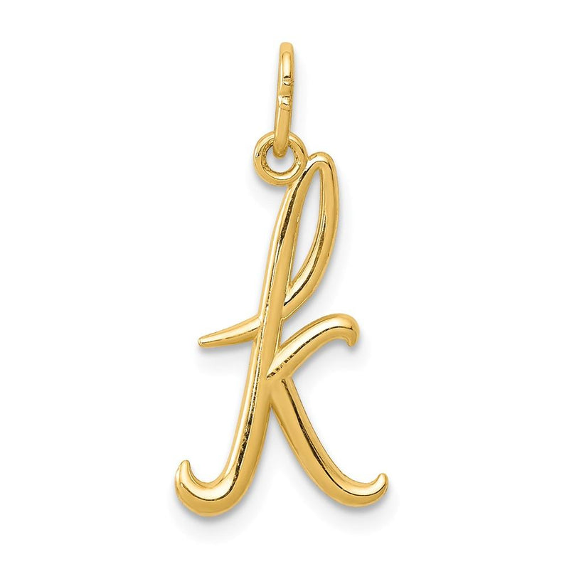 Gold Handmade Script Initial Charm - Letter T – Luxe Design Jewellery