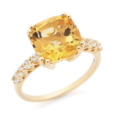 Citrine ring - Citrine gemstone - Birthstone of November