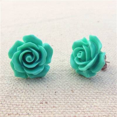 Rose Flower Stud Earrings (5 colors)
