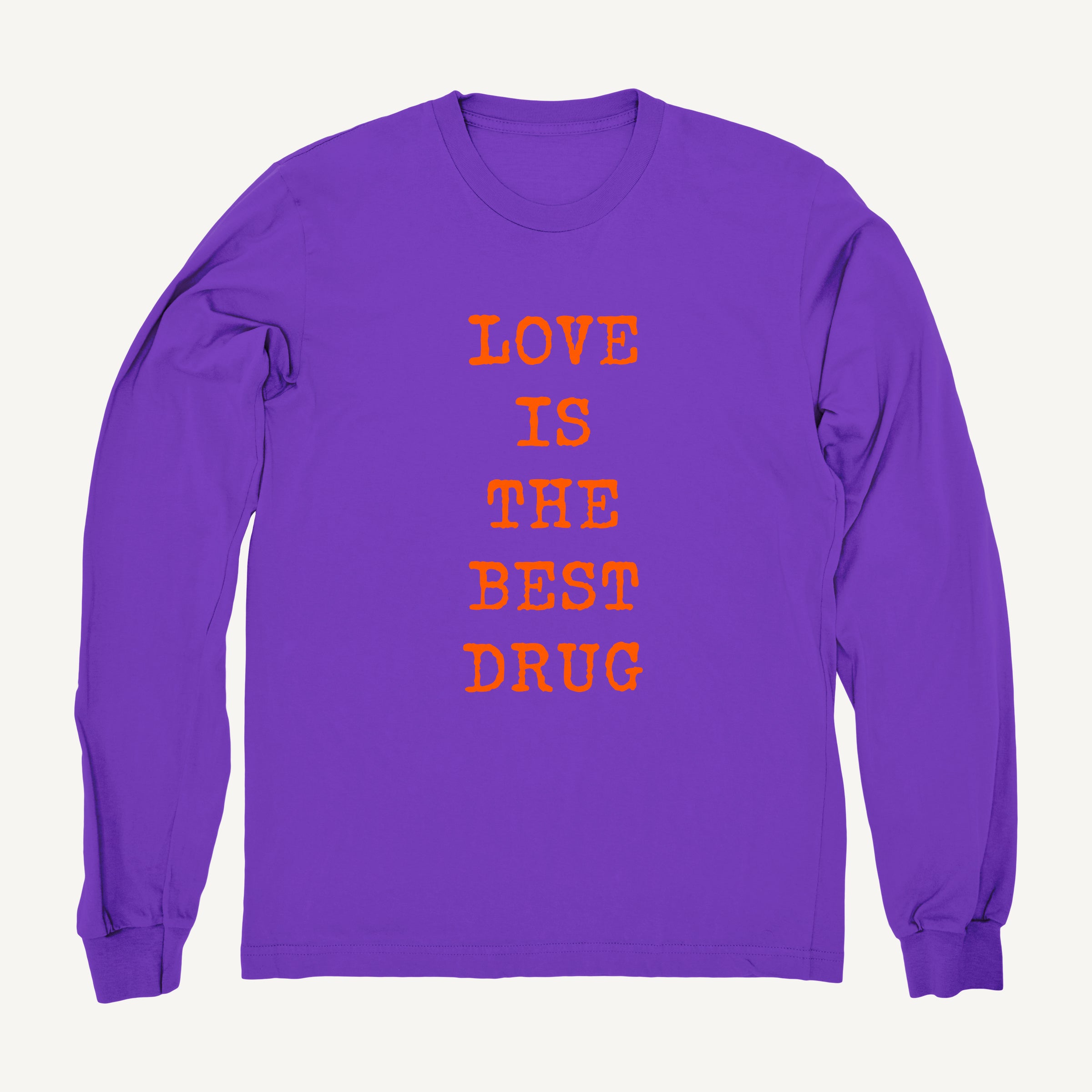 bright purple sweatshirt