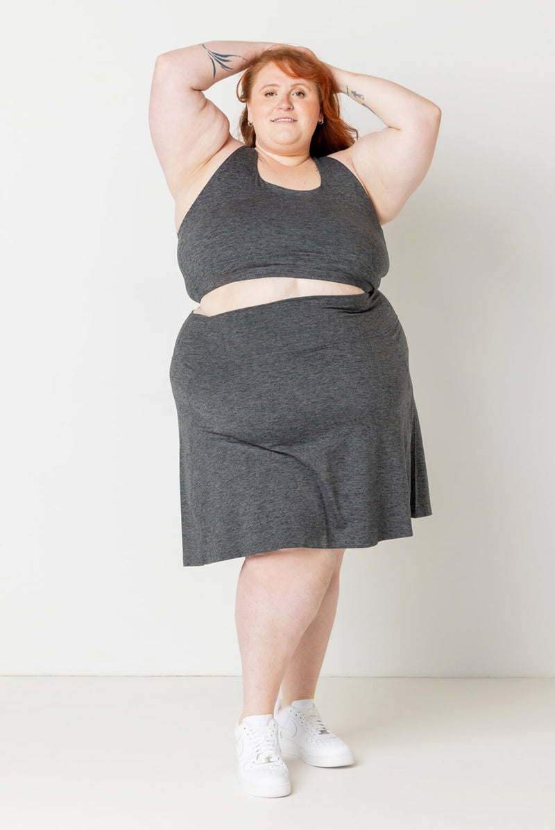 Plus Size model looks cute in SuperSoft Skort size 5X