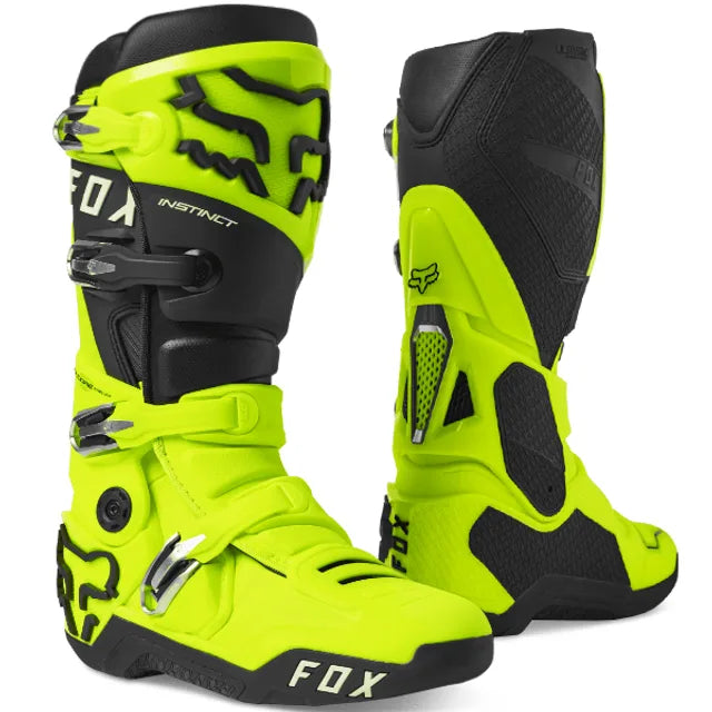 FOX Racing Fluo Yellow Instinct 2.0 Motocross Boots – Garland Powersports