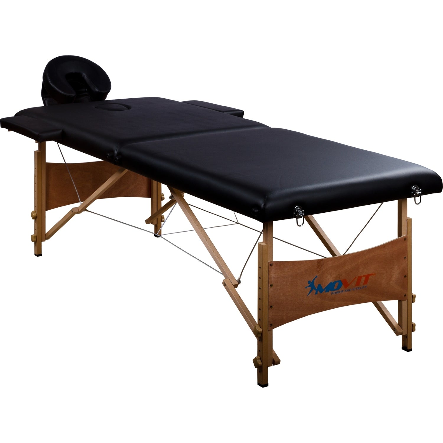 MOVIT® Mobiele massagetafel, Massagebank, zwart