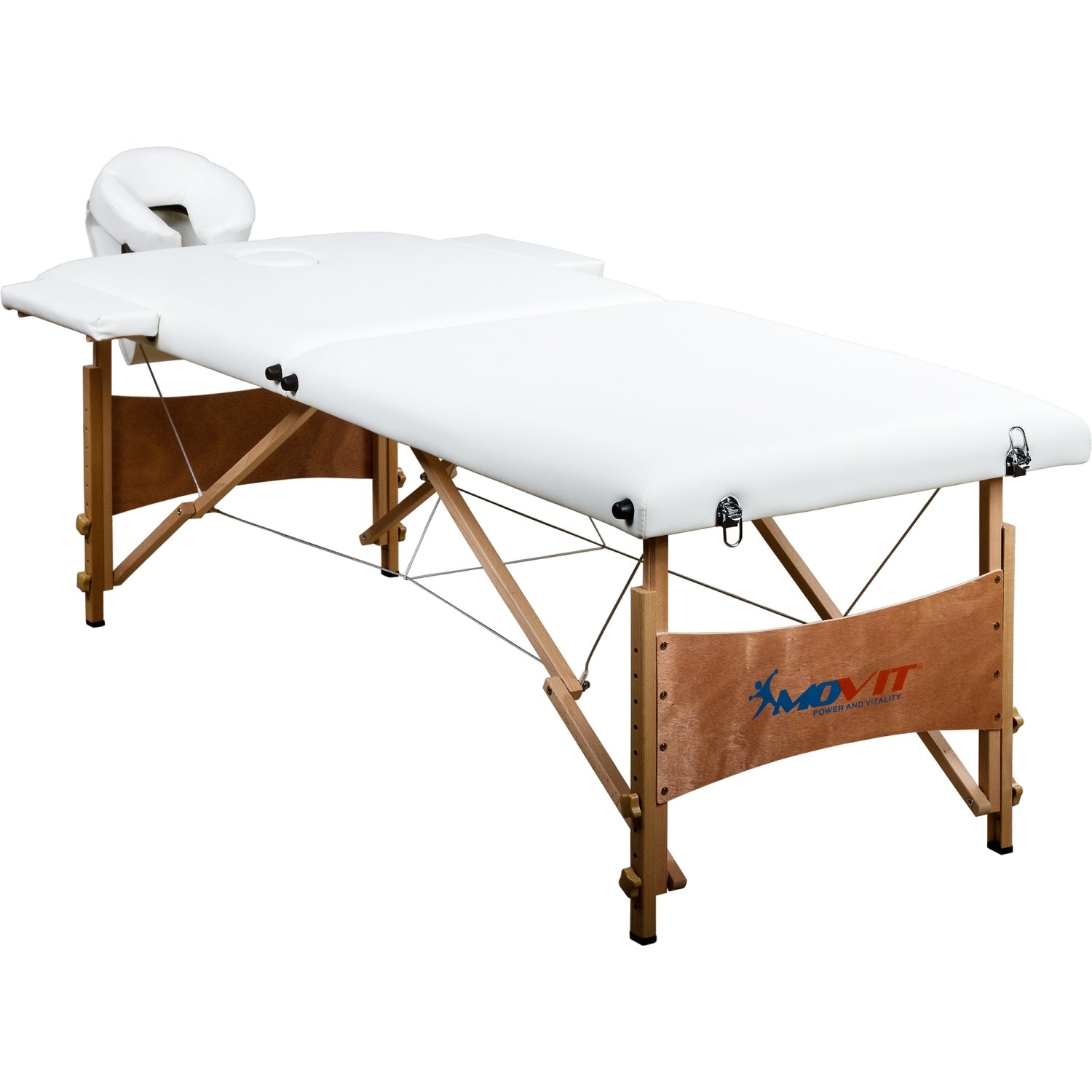 MOVIT® Mobiele massagetafel, massagebank, wit