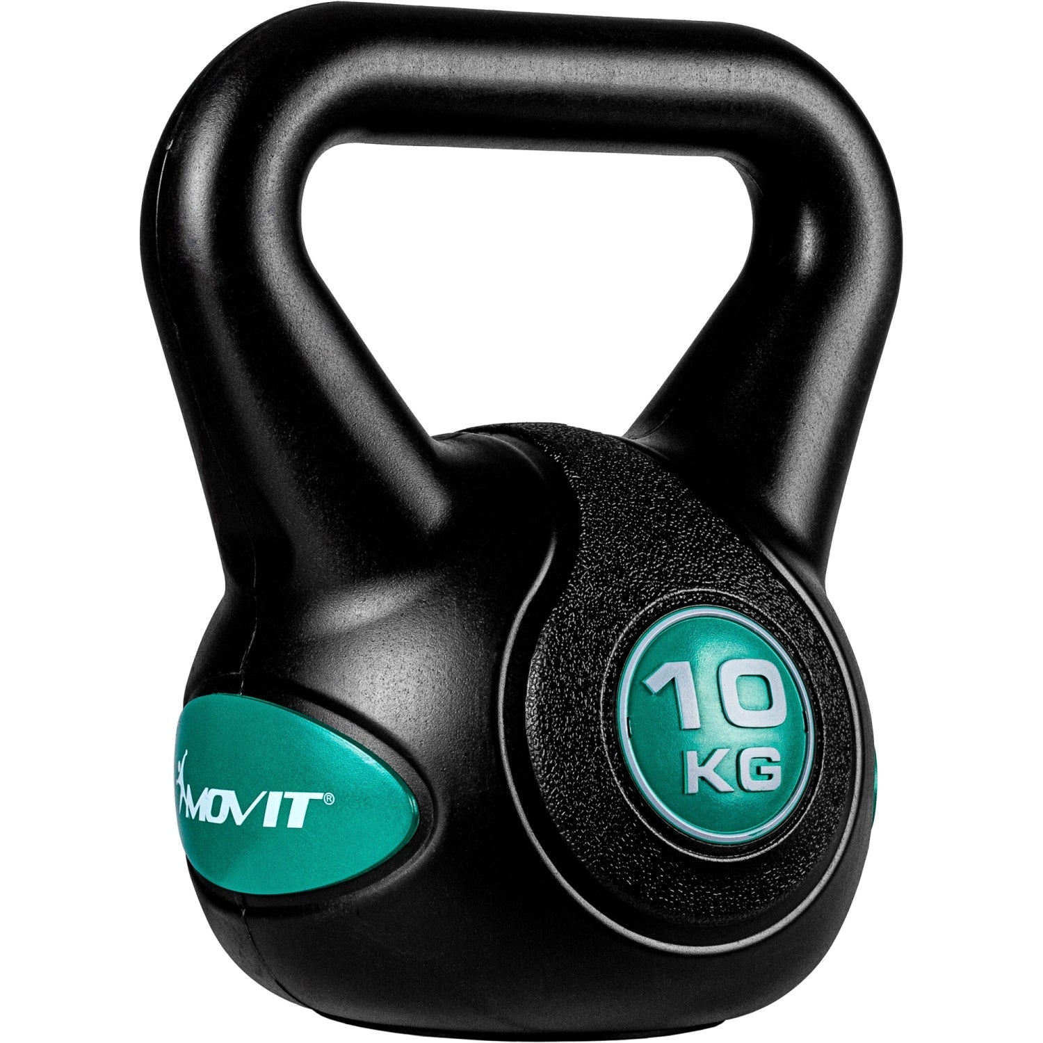 MOVIT® 10kg Kettlebell zwart/petrol